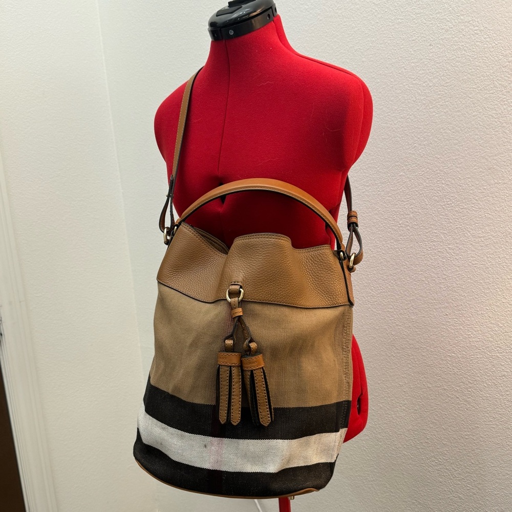 BURBERRY Bucket bag with tassel
